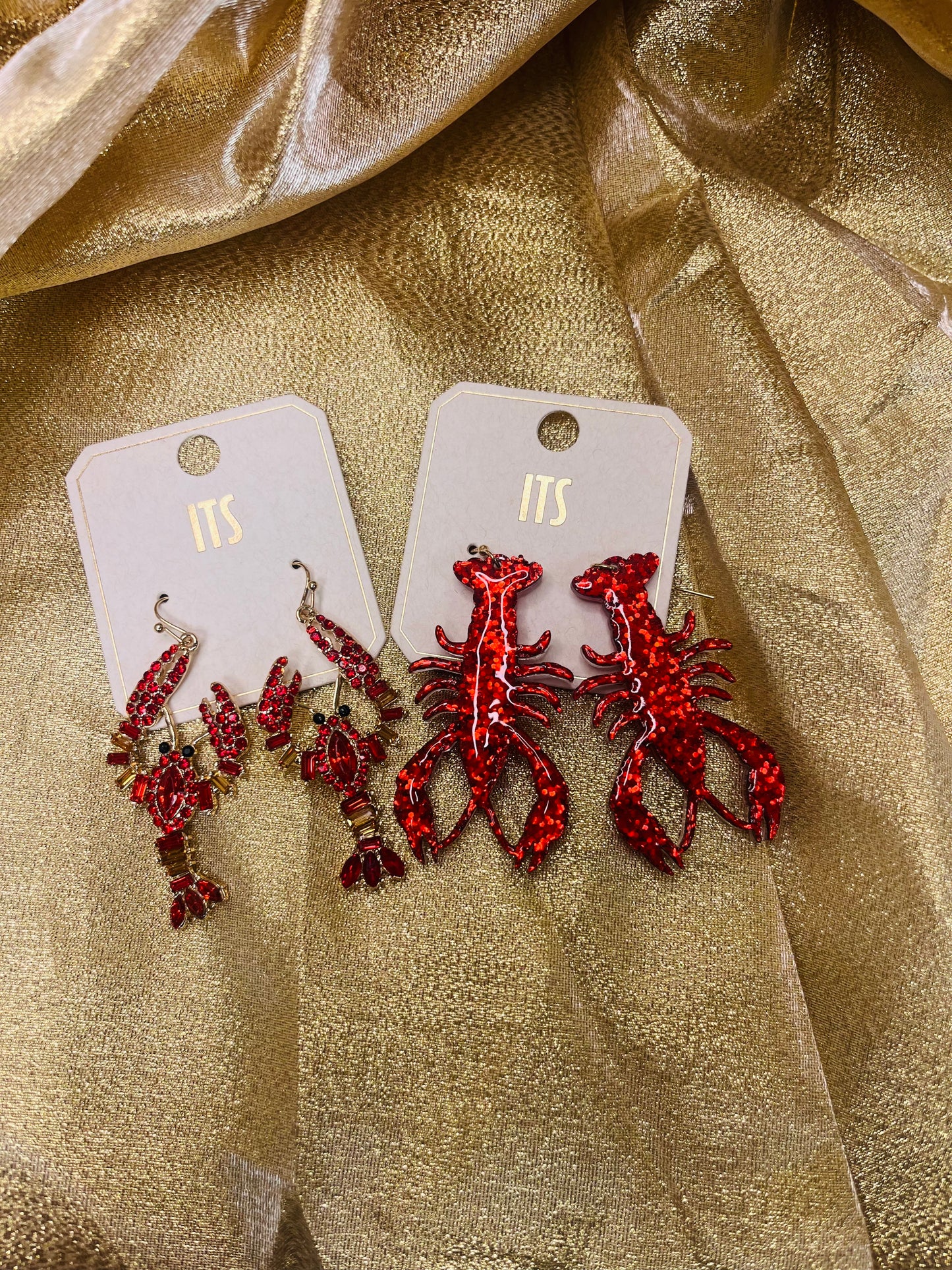 Crawfish Dangle Earrings