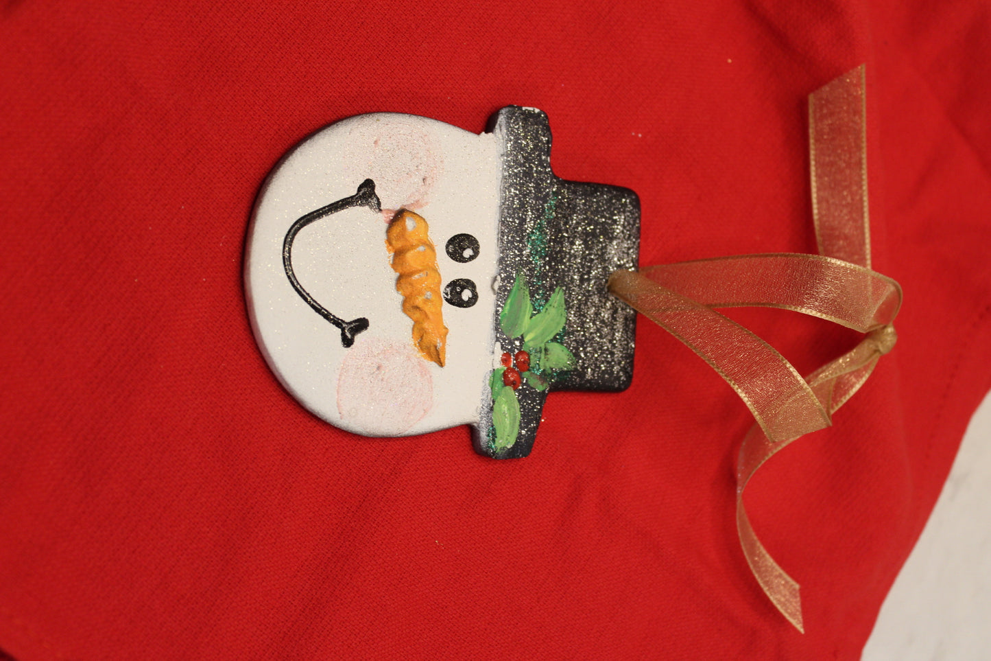 Snowman Textured Ornament