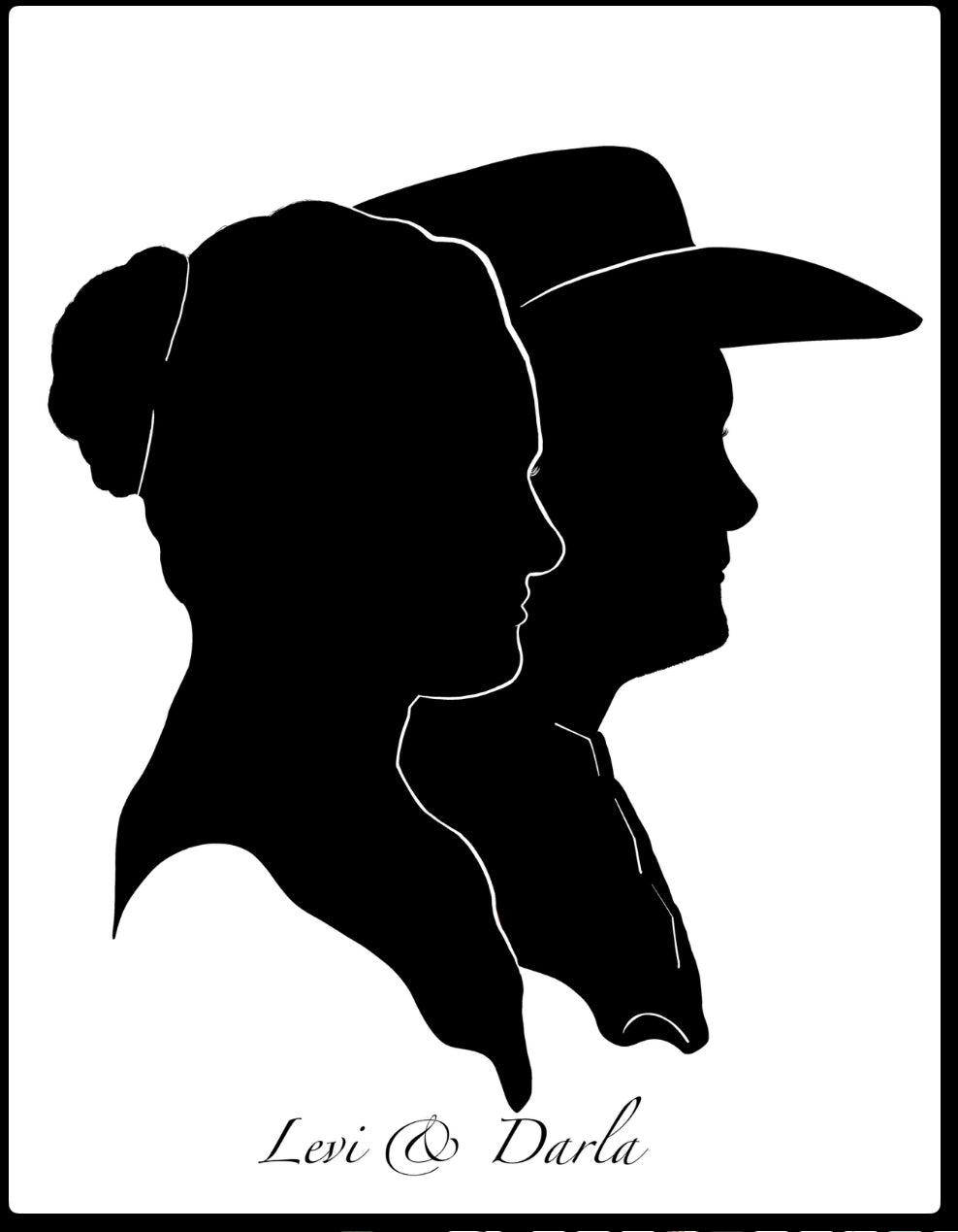 Custom Silhouette Portrait-Digital Download ONLY