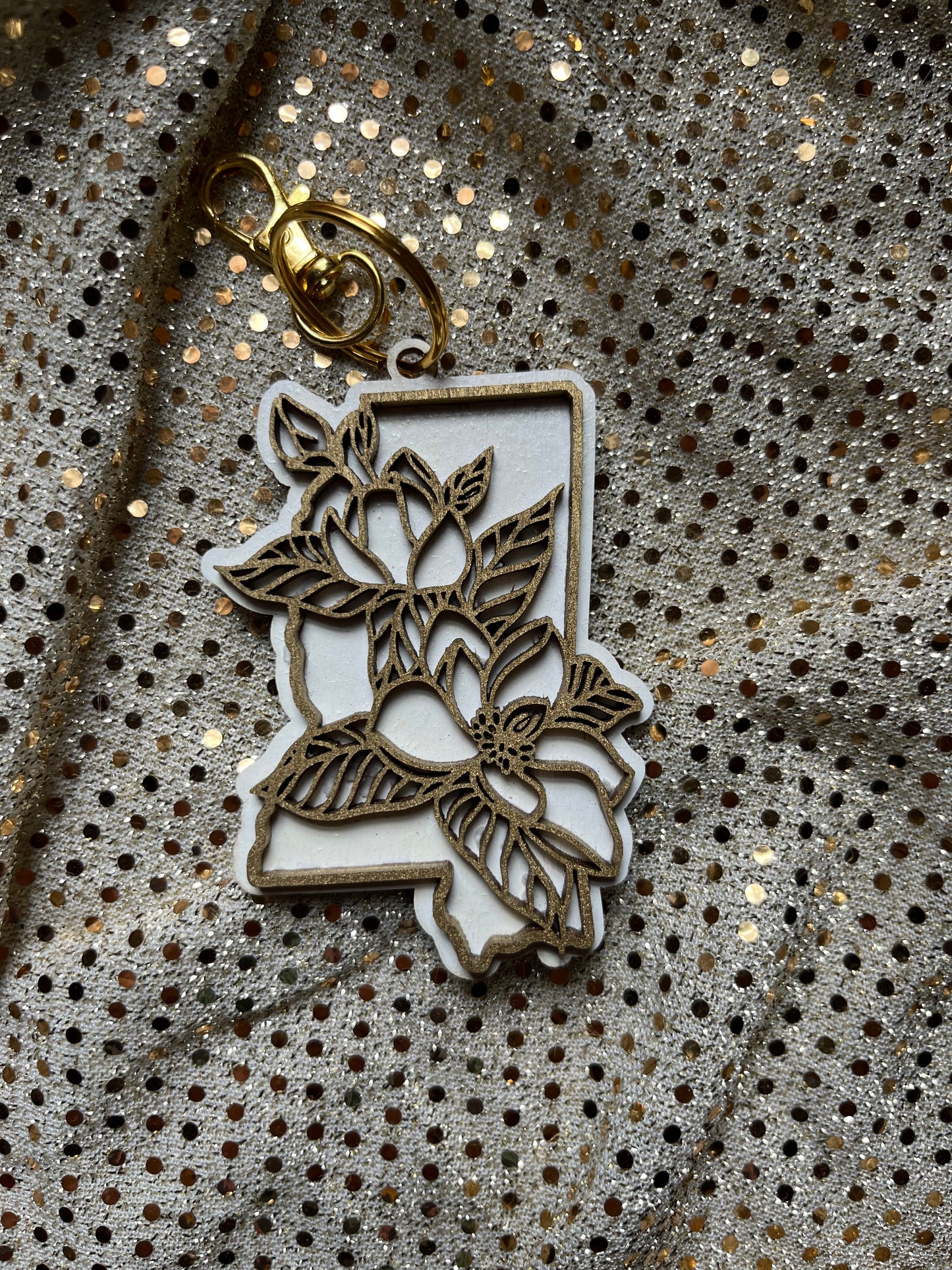 Mississippi Magnolia Keychain