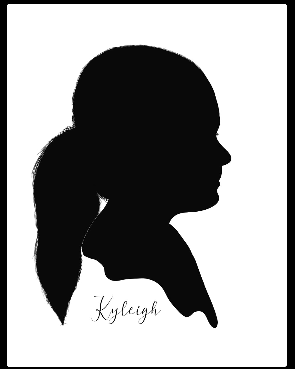 Custom Silhouette Portrait-Digital Download ONLY