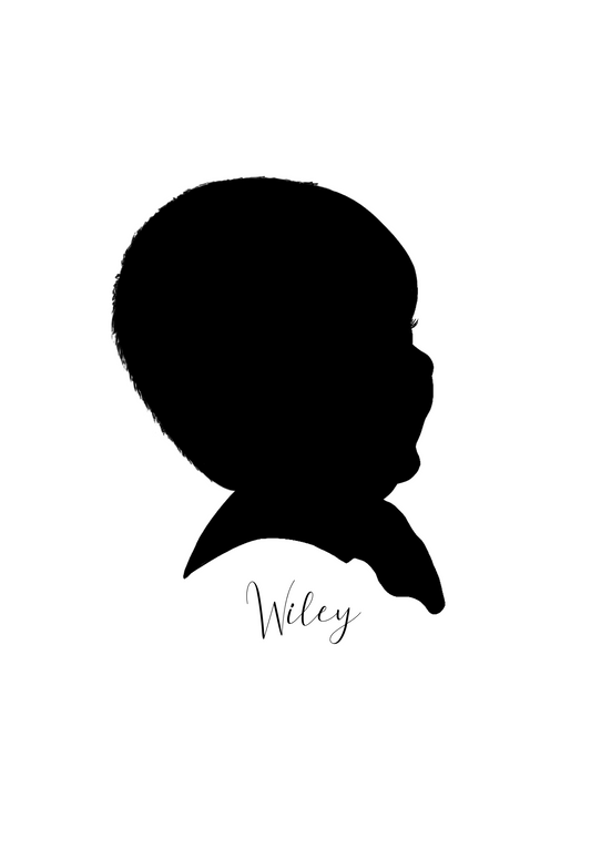Custom Silhouette Portrait-Digital Download ONLY