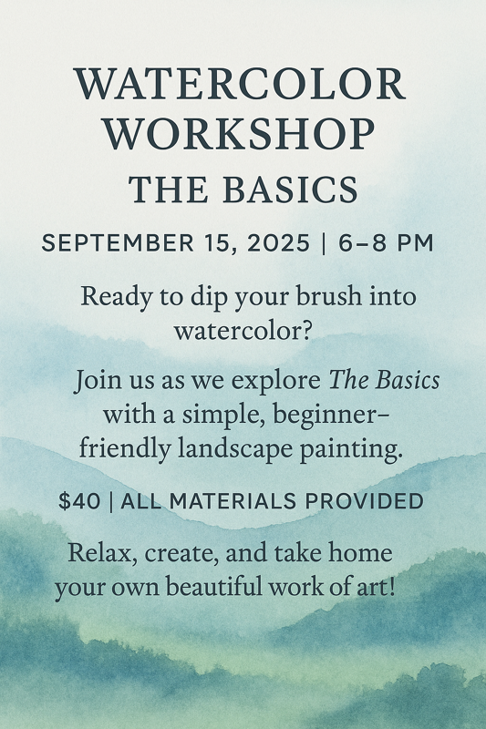 Beginner Watercolor, Sept. 15